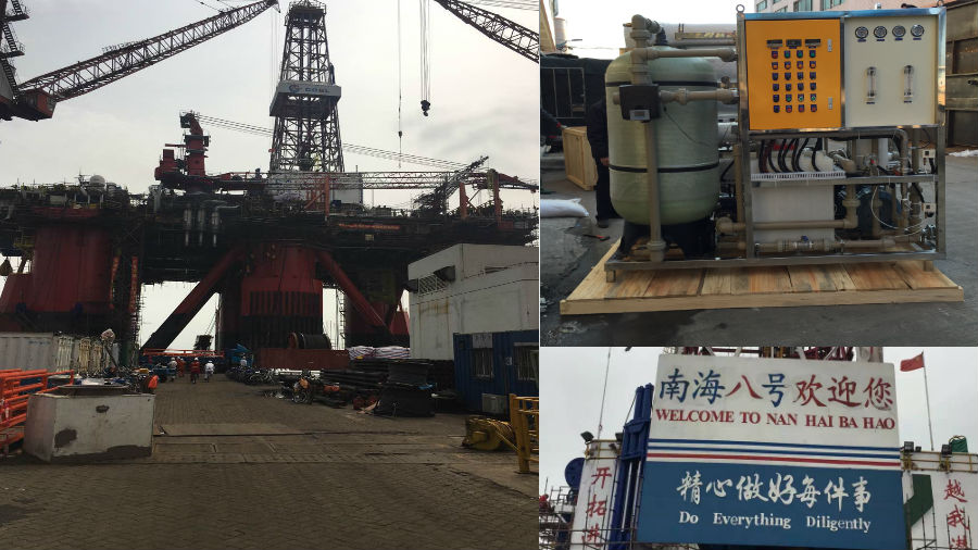 南海8号海上钻井平台用60吨反渗透海水淡化设备项目