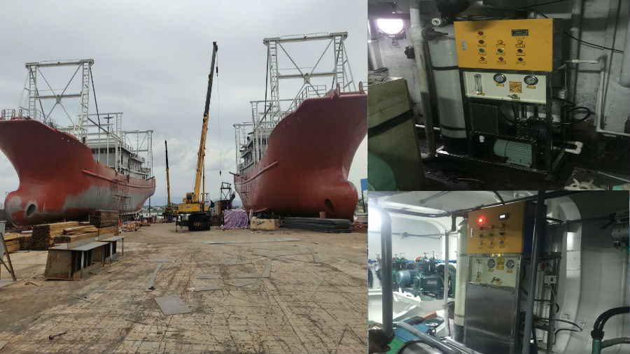 远洋冷冻船用5吨海水淡化设备项目